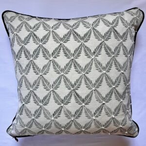 Grey French knotted cushion
